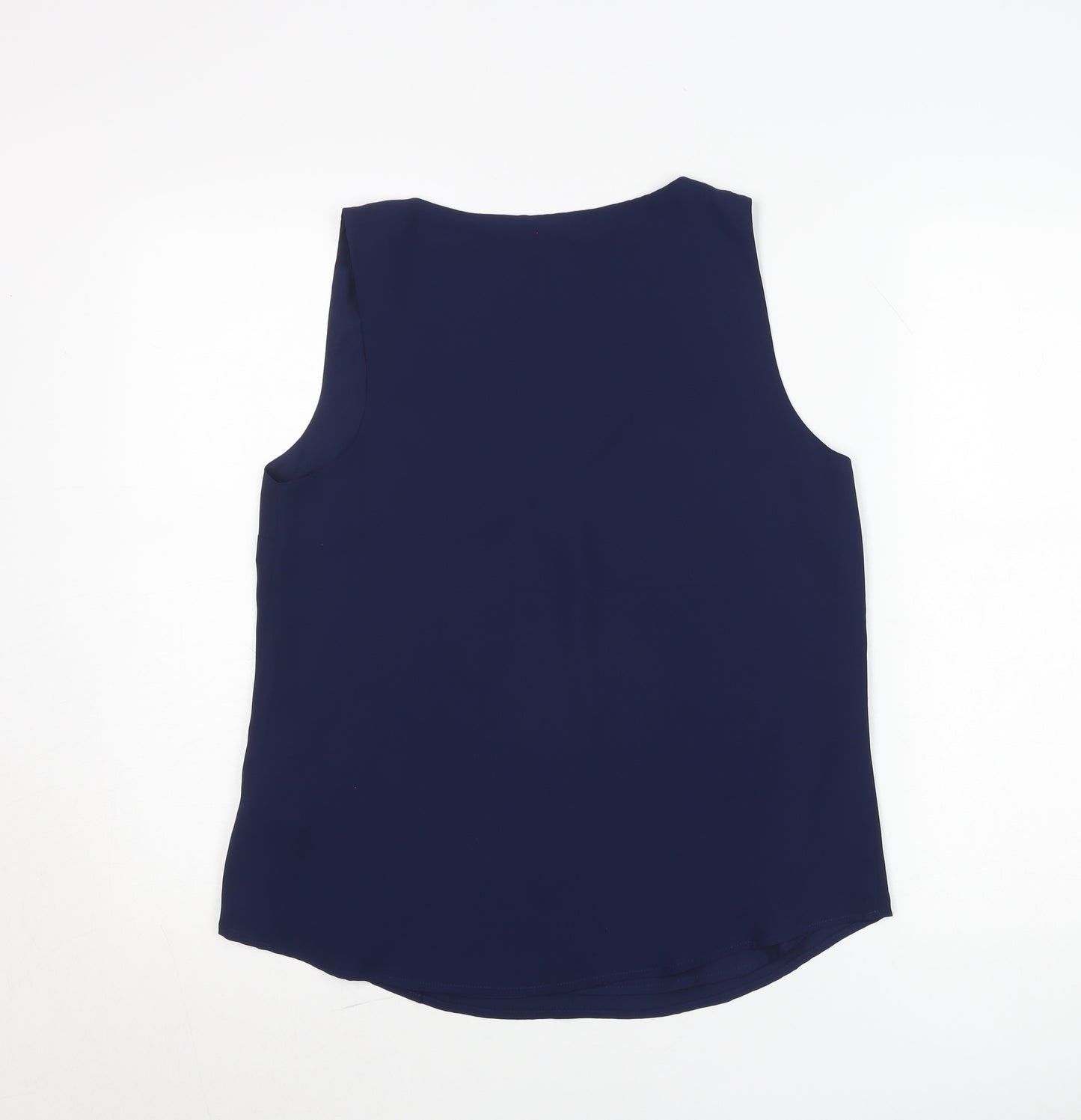 Oasis Women's Blue Sleeveless V-Neck Blouse Size 12