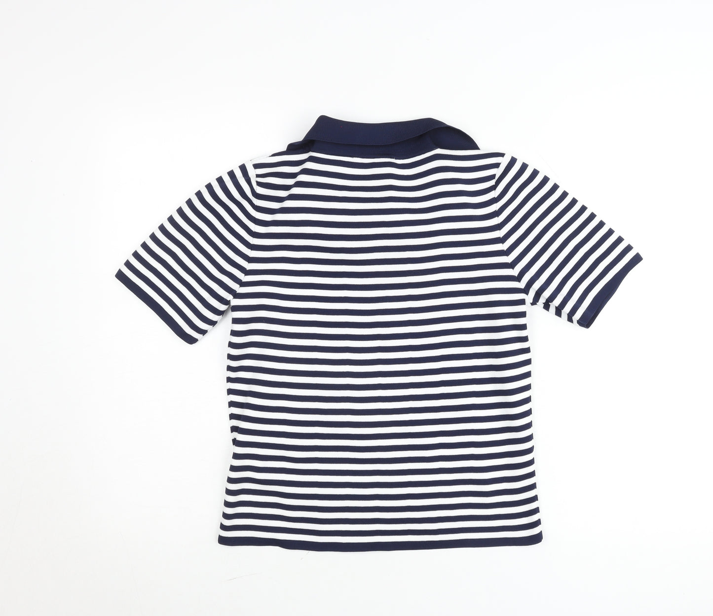 Twist Women’s Blue White Striped Polo Shirt Size 10