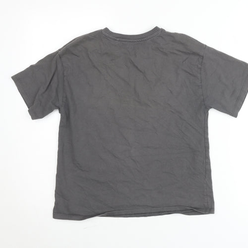 Next Girls Black Celestial Graphic T-Shirt 11-12 Years Cotton Short Sleeve