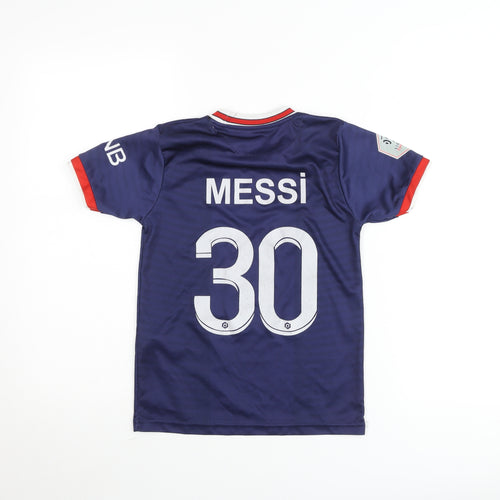Jordan PSG Boys Blue Messi 30 Football Jersey T-Shirt Size 8 Years
