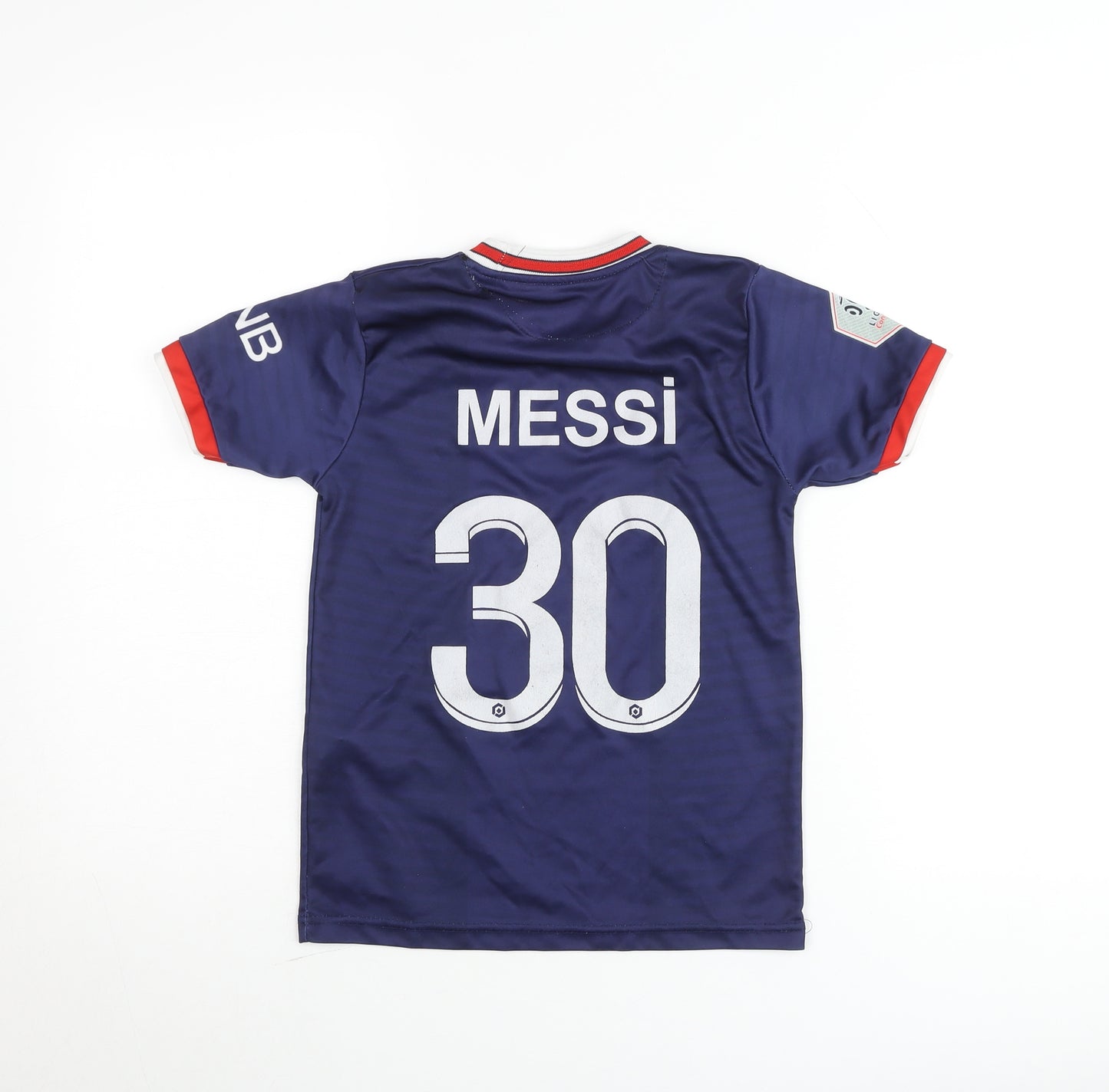 Jordan PSG Boys Blue Messi 30 Football Jersey T-Shirt Size 8 Years