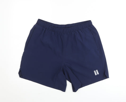 Dunnes Stores Mens Blue Quick Dry Biker Shorts Size M