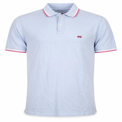 Eden Park Men's Blue Cotton Polo Shirt L Collared Short Sleeve