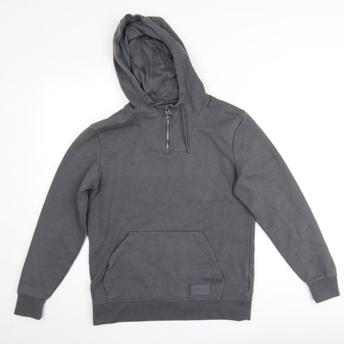 Lonsdale Women’s Grey Half Zip Hoodie Size 8 Small Pullover Sweatshirt