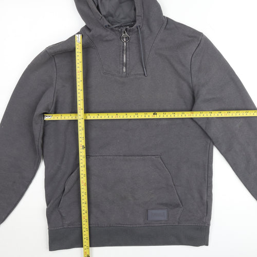 Lonsdale Women’s Grey Half Zip Hoodie Size 8 Small Pullover Sweatshirt