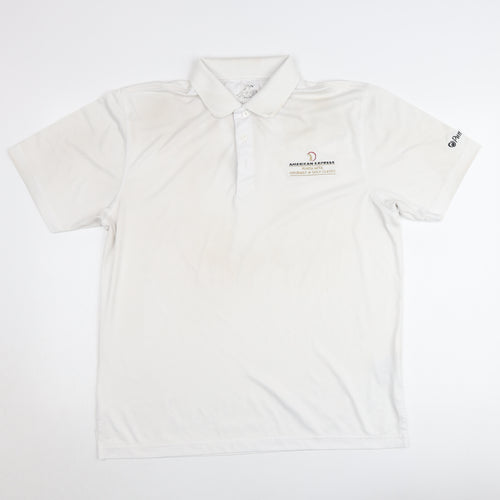 Ahead Men’s White Golf Polo Shirt Size M Lightweight Moisture Wicking