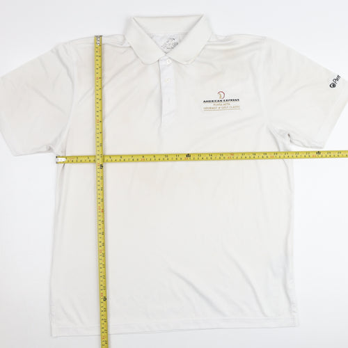 Ahead Men’s White Golf Polo Shirt Size M Lightweight Moisture Wicking