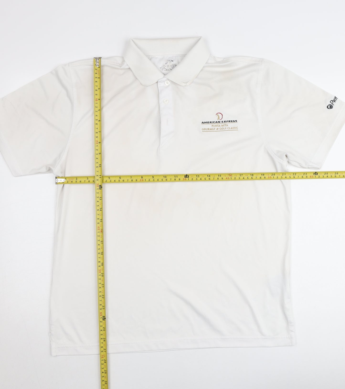 Ahead Men’s White Golf Polo Shirt Size M Lightweight Moisture Wicking