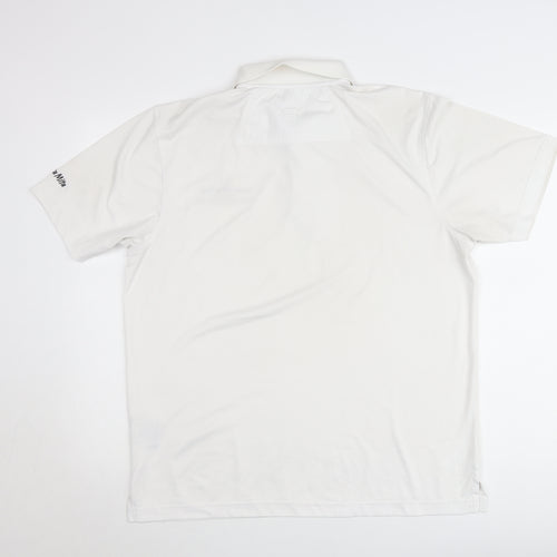 Ahead Men’s White Golf Polo Shirt Size M Lightweight Moisture Wicking