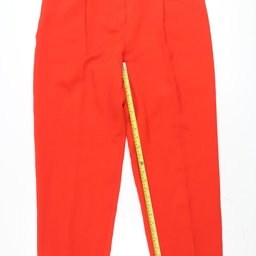 Primark Women’s Red Cropped Trousers Size 14 Polyester Blend