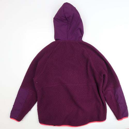 Helen Steele x Dunnes Stores Purple Fleece Hoodie Women's M 1/2 Zip Hooded Pullover