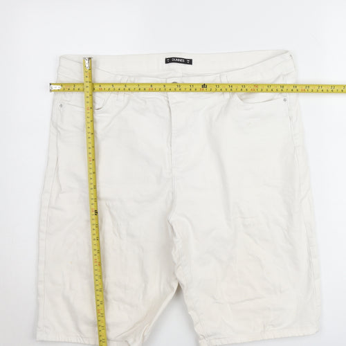 Dunnes Men’s White Chino Shorts Size 46 Regular Fit Cotton