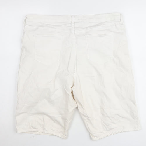 Dunnes Men’s White Chino Shorts Size 46 Regular Fit Cotton