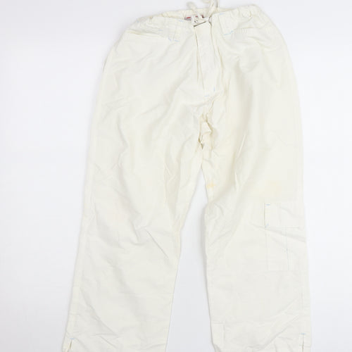 Picken Girls Ivory XL Cargo Skiing Trousers Elastic Waist Winter Pants