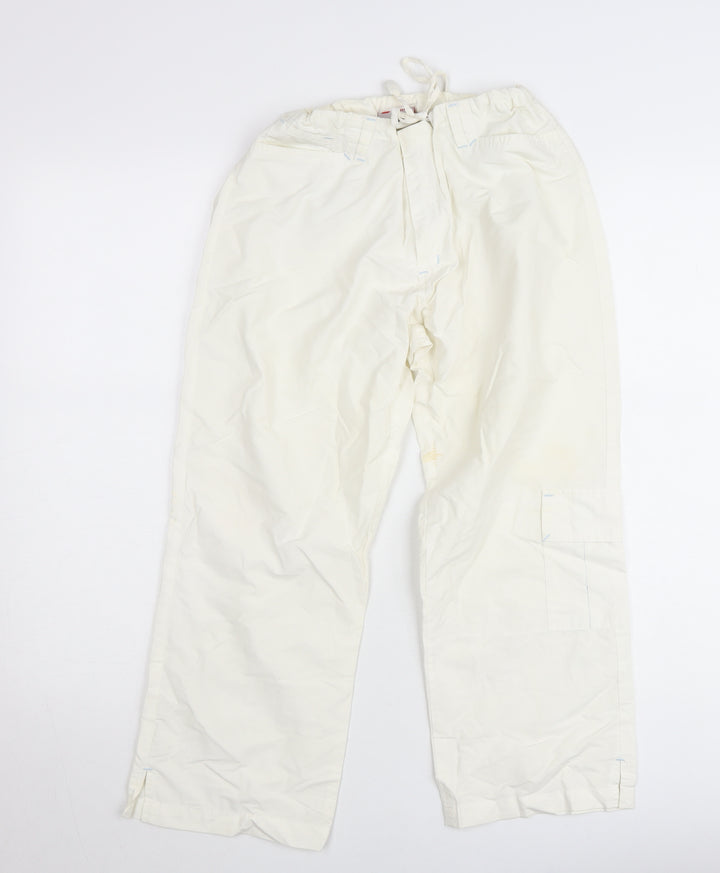 Picken Girls Ivory XL Cargo Skiing Trousers Elastic Waist Winter Pants