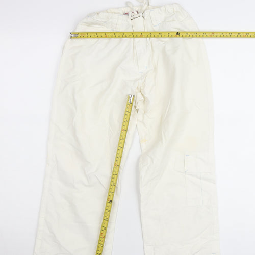 Picken Girls Ivory XL Cargo Skiing Trousers Elastic Waist Winter Pants