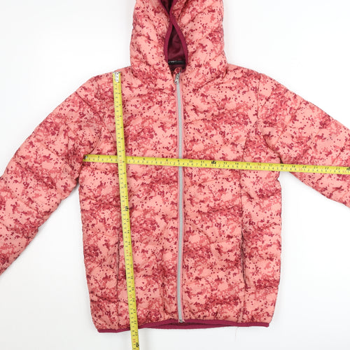 Deeperts Girls Pink Hooded Puffer Jacket 12-13 Years Winter Coat