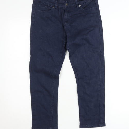 Rowen Avenue Womens Blue Straight Stretch Denim Jeans Size 12