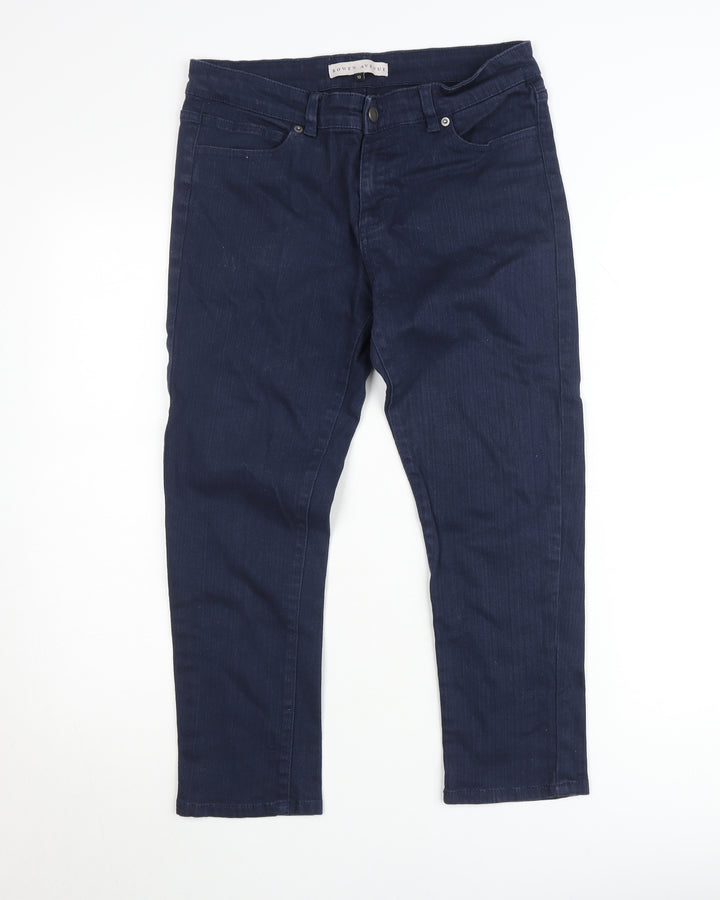 Rowen Avenue Womens Blue Straight Stretch Denim Jeans Size 12