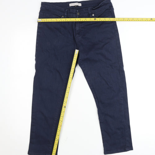 Rowen Avenue Womens Blue Straight Stretch Denim Jeans Size 12