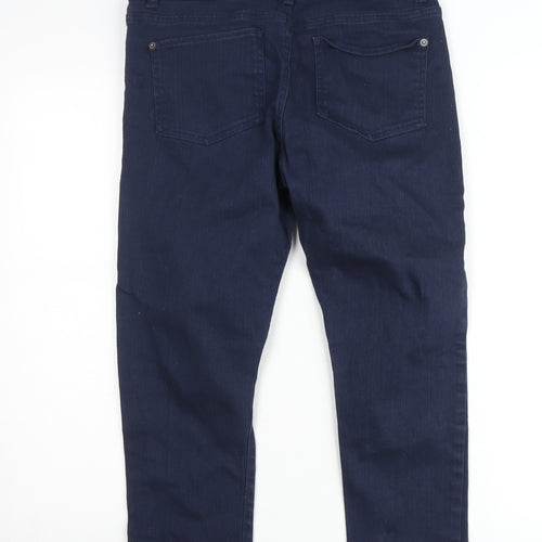 Rowen Avenue Womens Blue Straight Stretch Denim Jeans Size 12