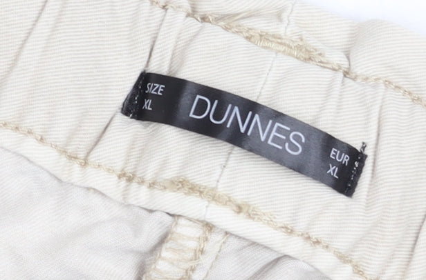 Dunnes Women Beige Cotton Paperbag Shorts Size XL