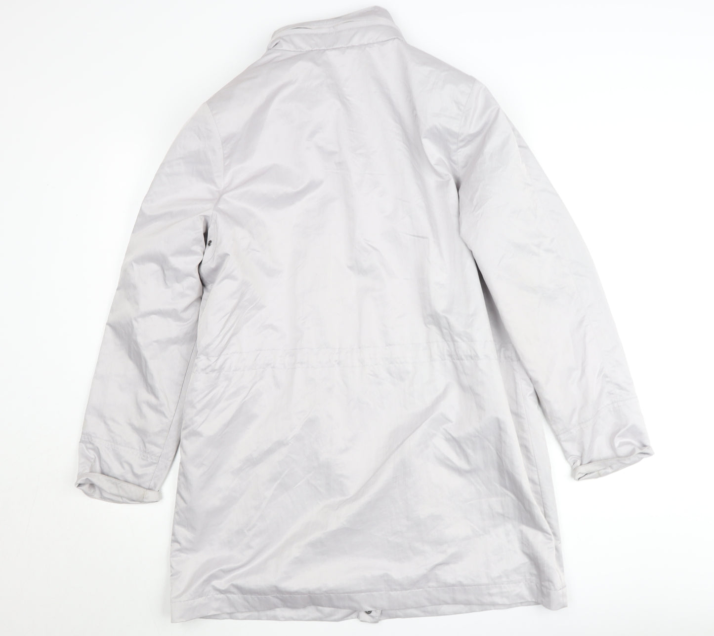 Four Seasons London Women's Grey Long Rain Coat L Water Resistant