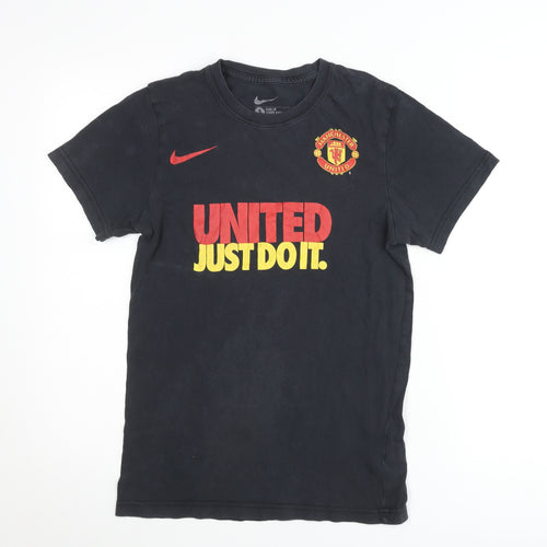 Nike Manchester United Men's Black Small Slim Fit Graphic T-Shirt