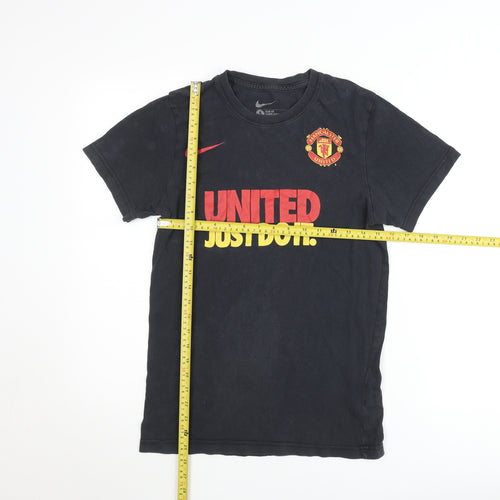 Nike Manchester United Men's Black Small Slim Fit Graphic T-Shirt