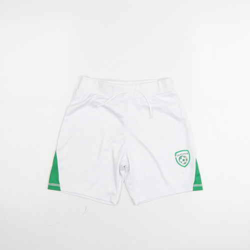 Dunnes Stores Boys White Football Shorts 8-9 Years Athletic Lightweight