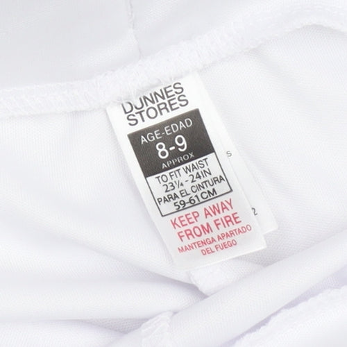 Dunnes Stores Boys White Football Shorts 8-9 Years Athletic Lightweight