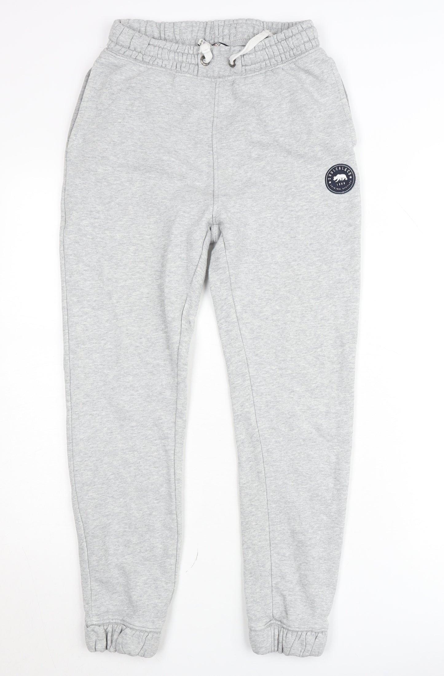 SoulCal & Co Men's Grey Jogger Trousers XS Regular Fit Fleece
