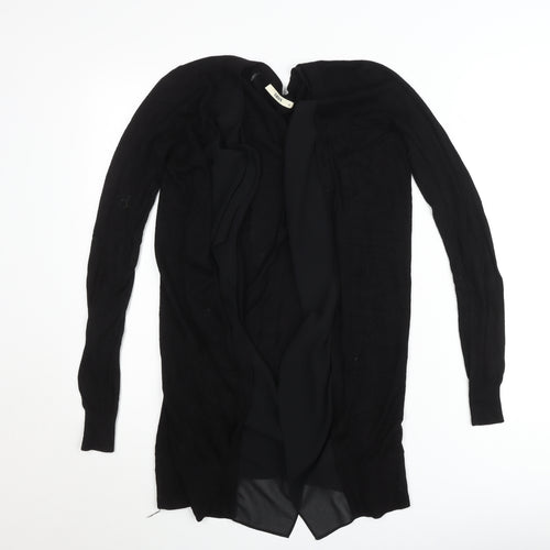 Oasis Women’s Black XS Long Sleeve Open Knit Cardigan