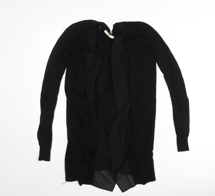 Oasis Women’s Black XS Long Sleeve Open Knit Cardigan