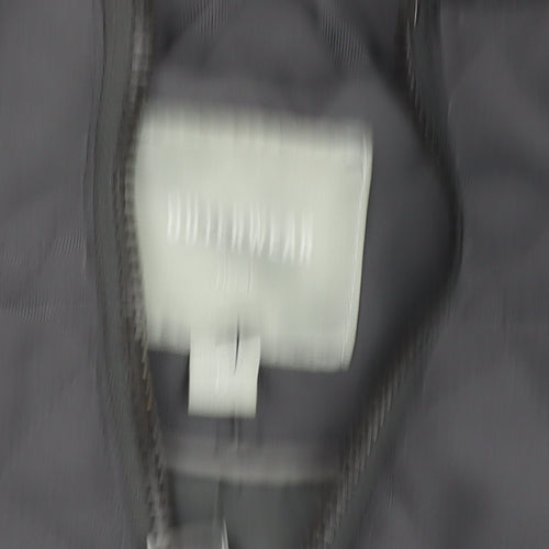 Next Women’s Grey Quilted Mid-Length Jacket Size 8 Lined Zip Casual