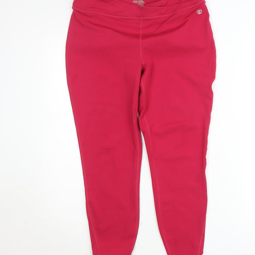 Dunnes Stores Women’s Pink Ankle Leggings Size 16 Stretch Comfort Fit