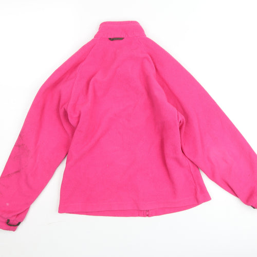 Quechua Girls Pink Fleece Zip Jacket - Size 10 Years - Lightweight Hiking Top