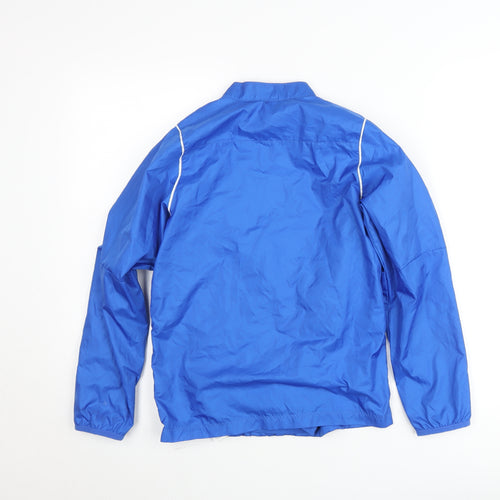 Nike Boys Blue Track Jacket Size 10-11 Years Football Zip Up Lightweight