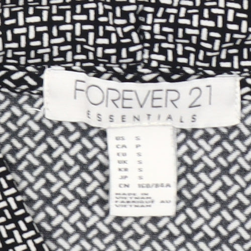 Forever 21 Women’s Black Geometric Sleeveless Wrap Blouse Size S