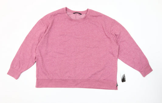 Front view of Dunnes St. Bernard Women’s Dark Pink Pullover Sweatshirt XL Polyester Cotton Blend