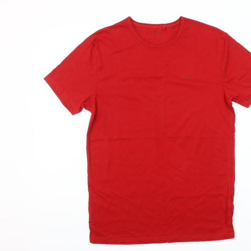 Paul Smith Men's Red Cotton Crew Neck Short Sleeve T-Shirt M