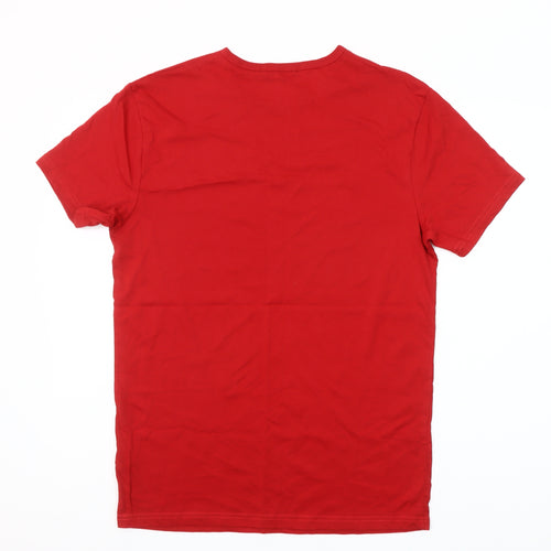 Paul Smith Men's Red Cotton Crew Neck Short Sleeve T-Shirt M