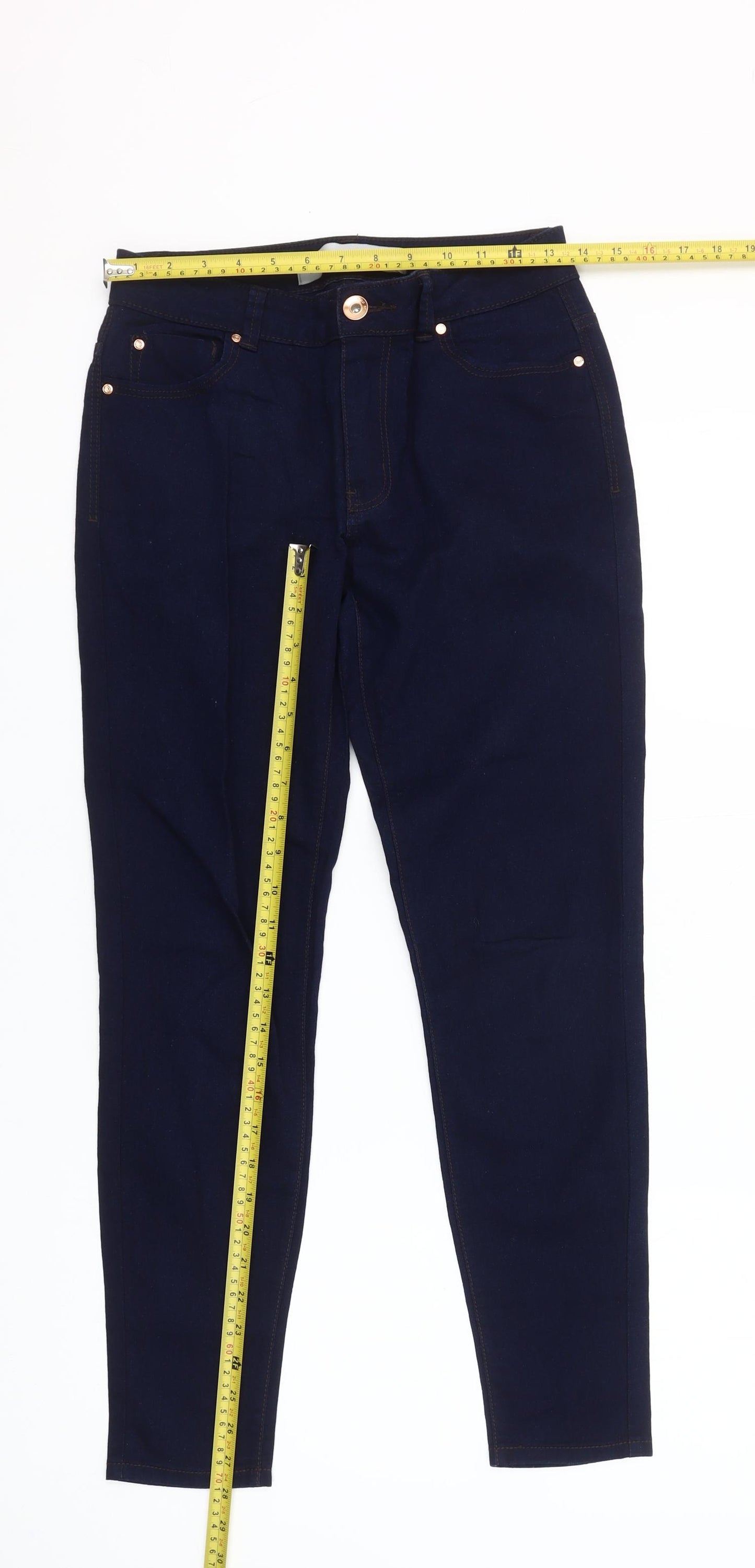 Denim Co. Women's Blue Skinny Jeans Size 8 Regular Fit