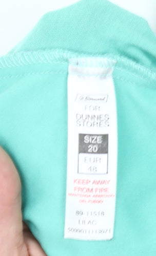 Dunnes Women’s Lilac Patterned Sleeveless Tank Top Size 20 Polyester Blend