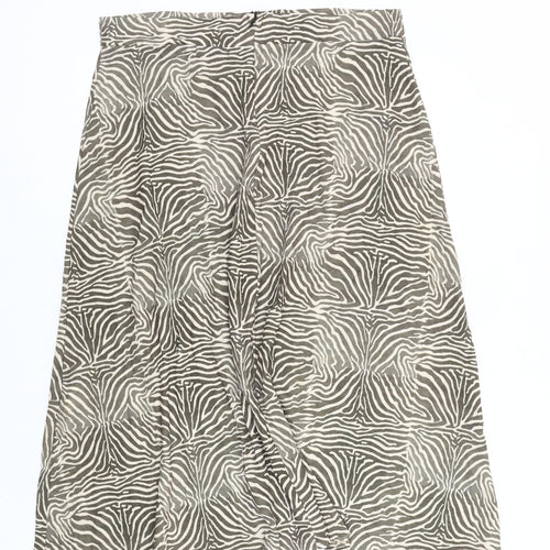 PrettyLittleThing Women Brown Animal Print A-Line Skirt Size 16