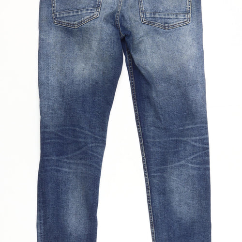 Denim Co. Men's Blue Slim Fit Distressed Skinny Jeans 30x32