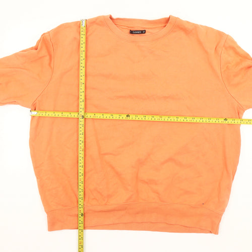 Dunnes Women Orange XXL Sweatshirt Crew Neck Long Sleeve Casual Top