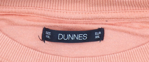 Dunnes Women Orange XXL Sweatshirt Crew Neck Long Sleeve Casual Top