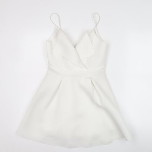 ASOS Women’s White Fit & Flare Sleeveless Short Dress UK 8