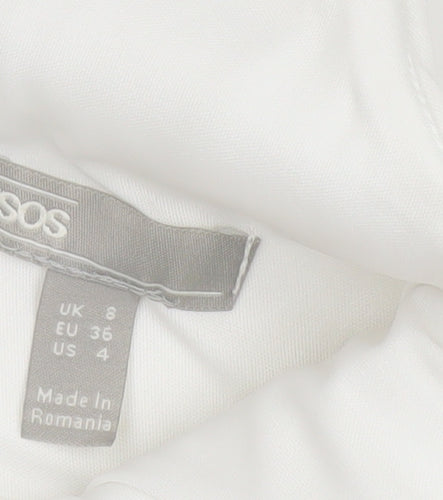 ASOS Women’s White Fit & Flare Sleeveless Short Dress UK 8